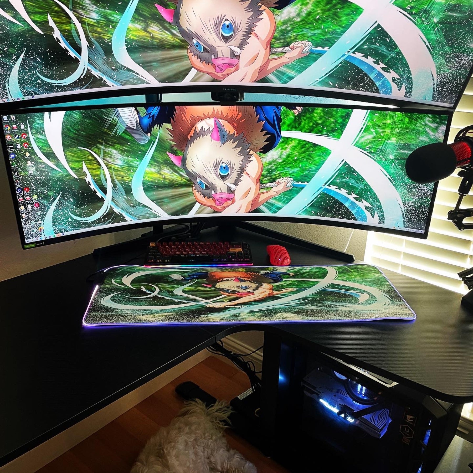 Inosuke Demon Slayer RGB Anime Mouse Pad - Vibrant LED Gaming Mat ...
